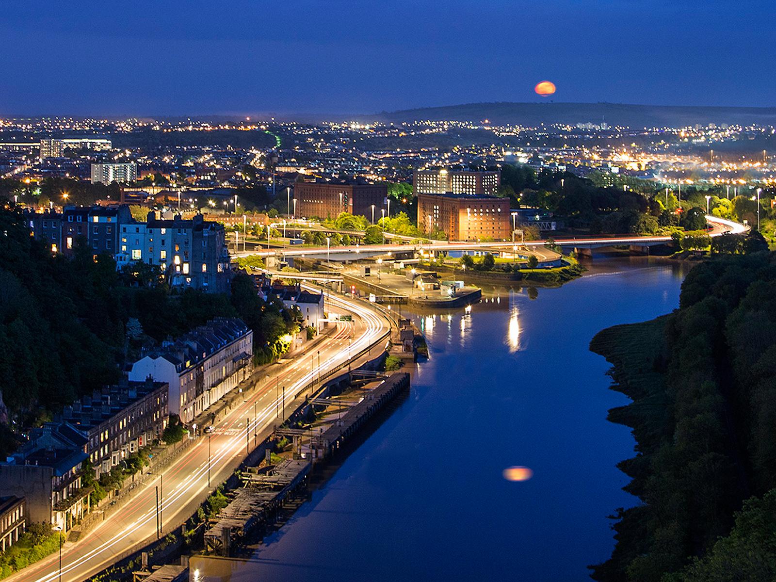 Moon over Bristol